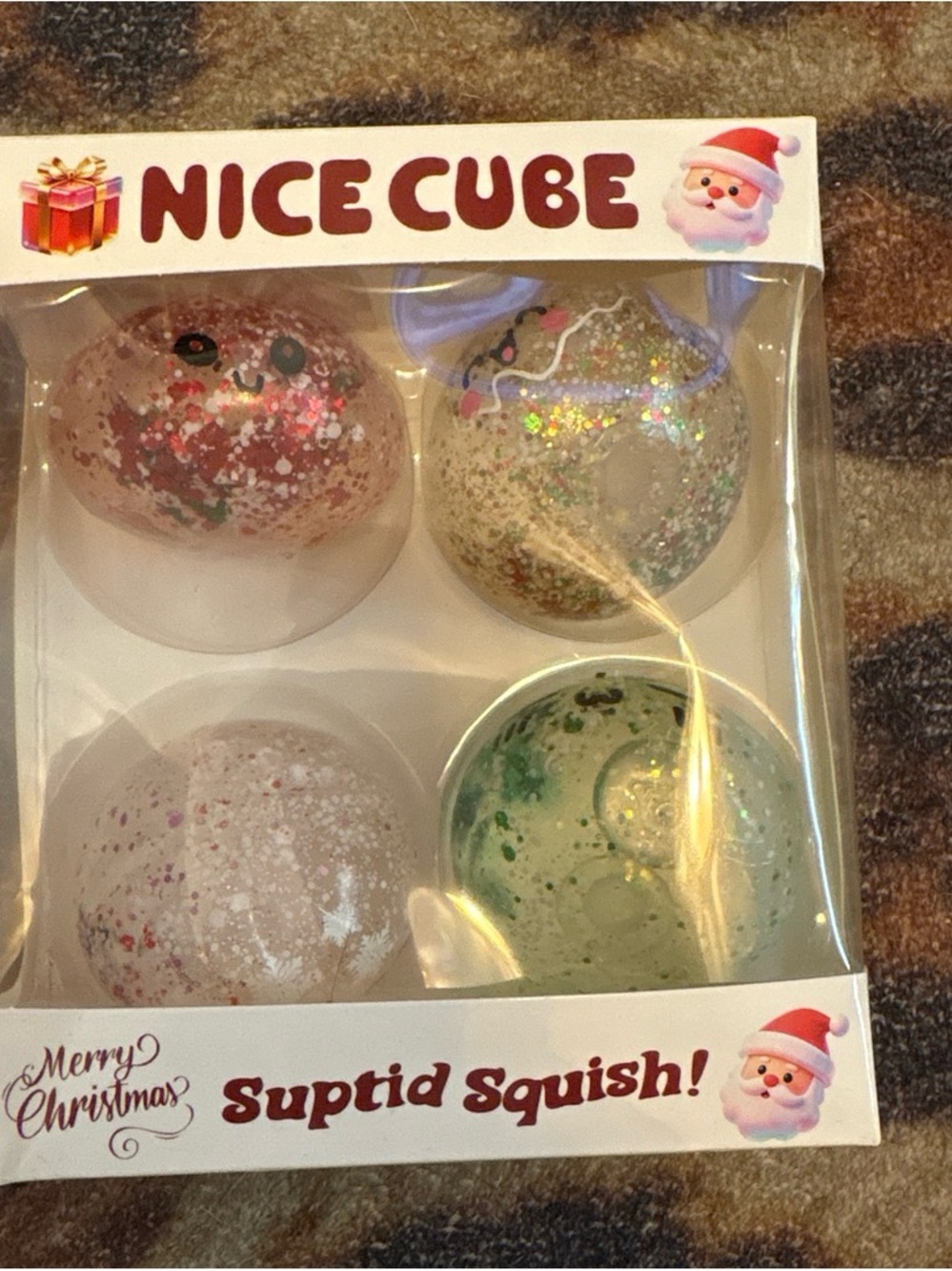 Suptid Squish! Holiday Glitter Squishy Balls - Multi-Color